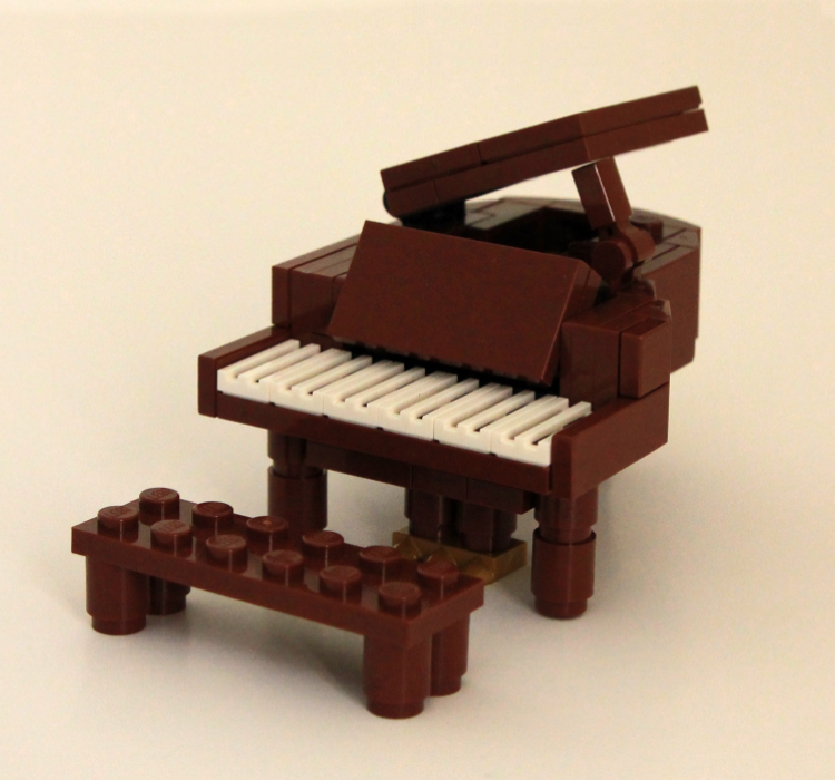 1 x LEGO® MOC Klavier mit Hocker und Notenfliese Neuware. 